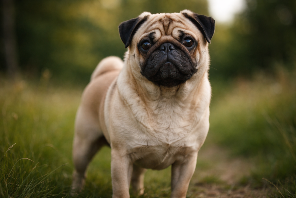photo d'un beau carlin (chien)