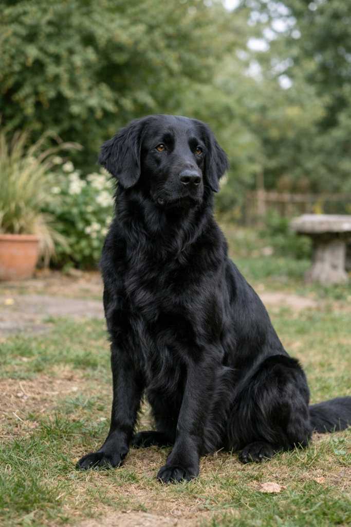 Retriever à poil plat chien